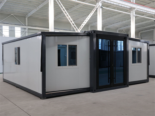 Casa contenitore mobile pieghevole espandibile doppia ala prefabbricata modulare versatile