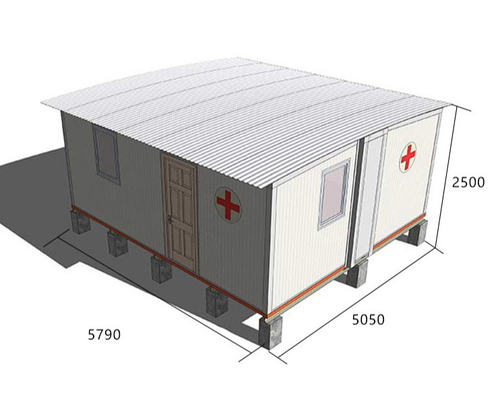 Case prefabbricate su misura del granaio dello strato dell'ospedale 0.376mm THC della struttura di acciaio del fascio di Q355 H
